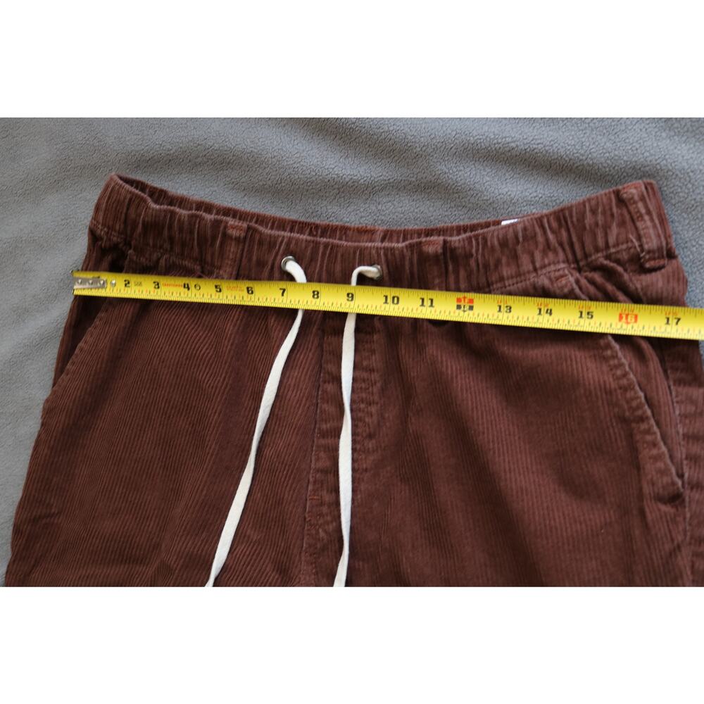PACSUN Mens Medium Cargo Pants Brown Corduroy Loose Straight 7 pockets Boho - Picture 5 of 11